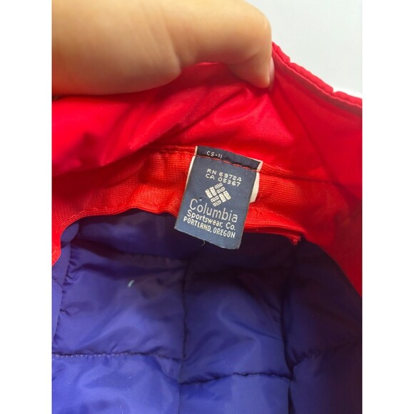 Vintage Columbia Winter Hat Cap Size M Red Lined Ear Flaps Snow Ski Made USA - Picture 8 of 10